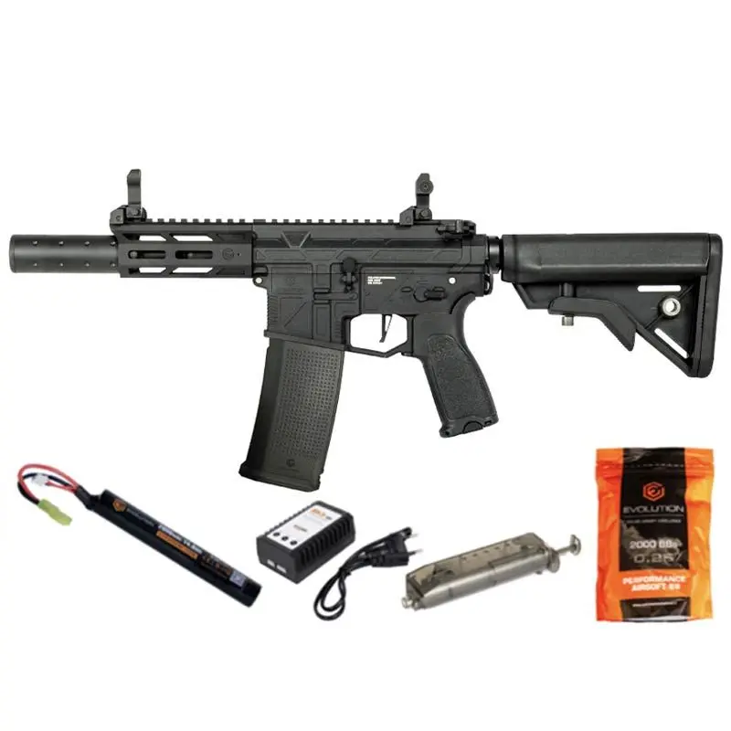 Réplica AEG M4 Evolution Ghost XS EMR S Carbontech COMBO Negra